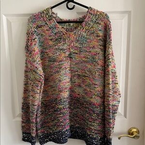Easel Ombré Multicolor Knit Sweater Size M/L *EUC